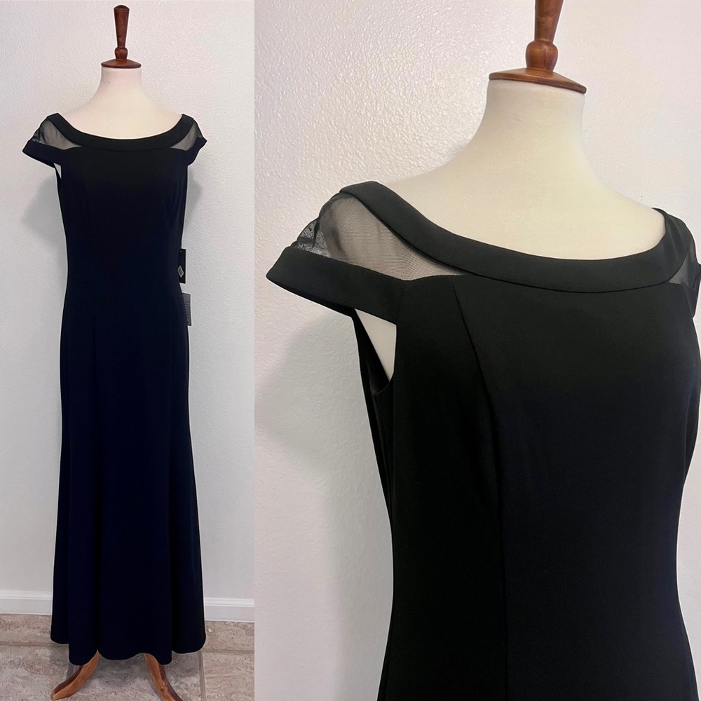 Vince Camuto Boat Neck Gown